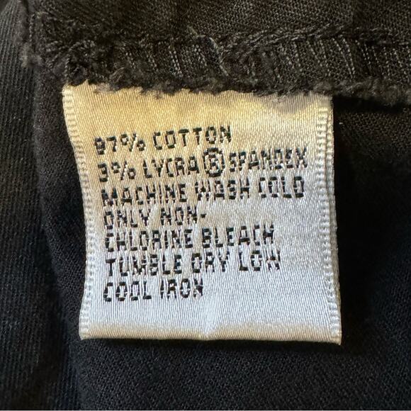 Vintage Talbots Size 6 Black Cotton Blend Mandarin Collar Button Up Jacket - Picture 6 of 6